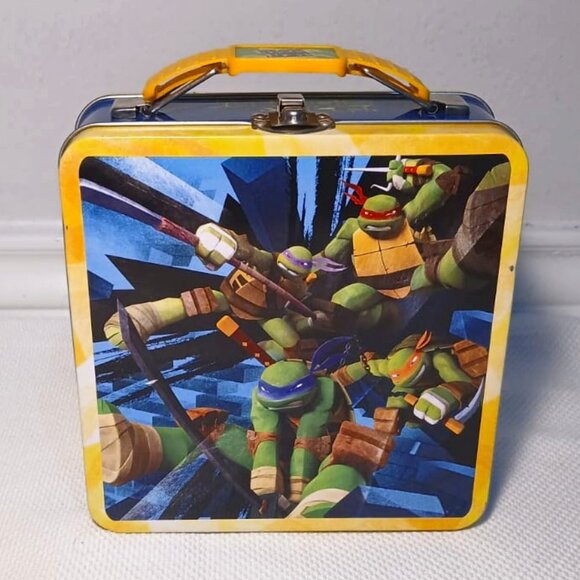 2013 Teenage Mutant Ninja Turtles Tin Lunchbox Carry All - Picture 1 of 3